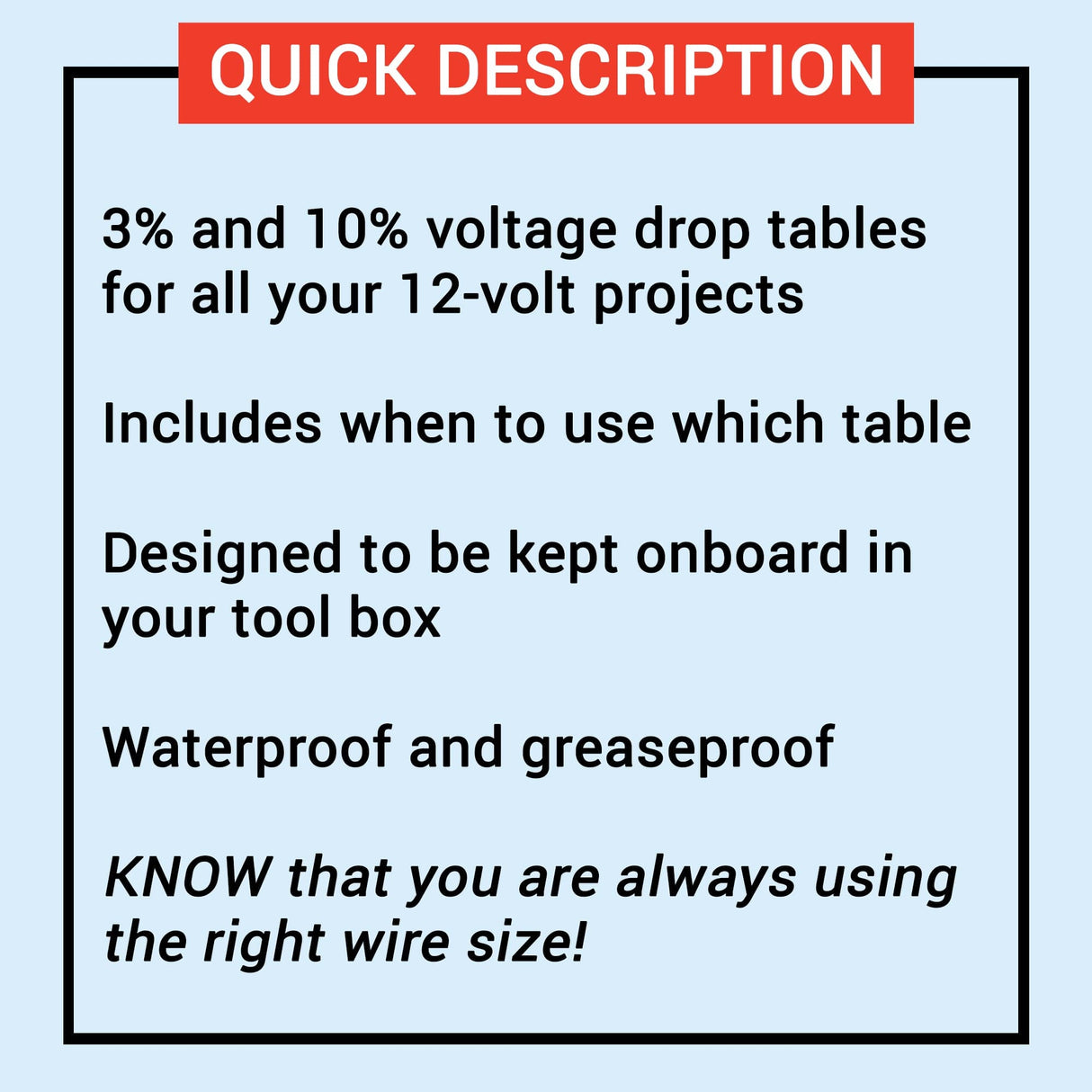 12 Volt Wiring Size Chart