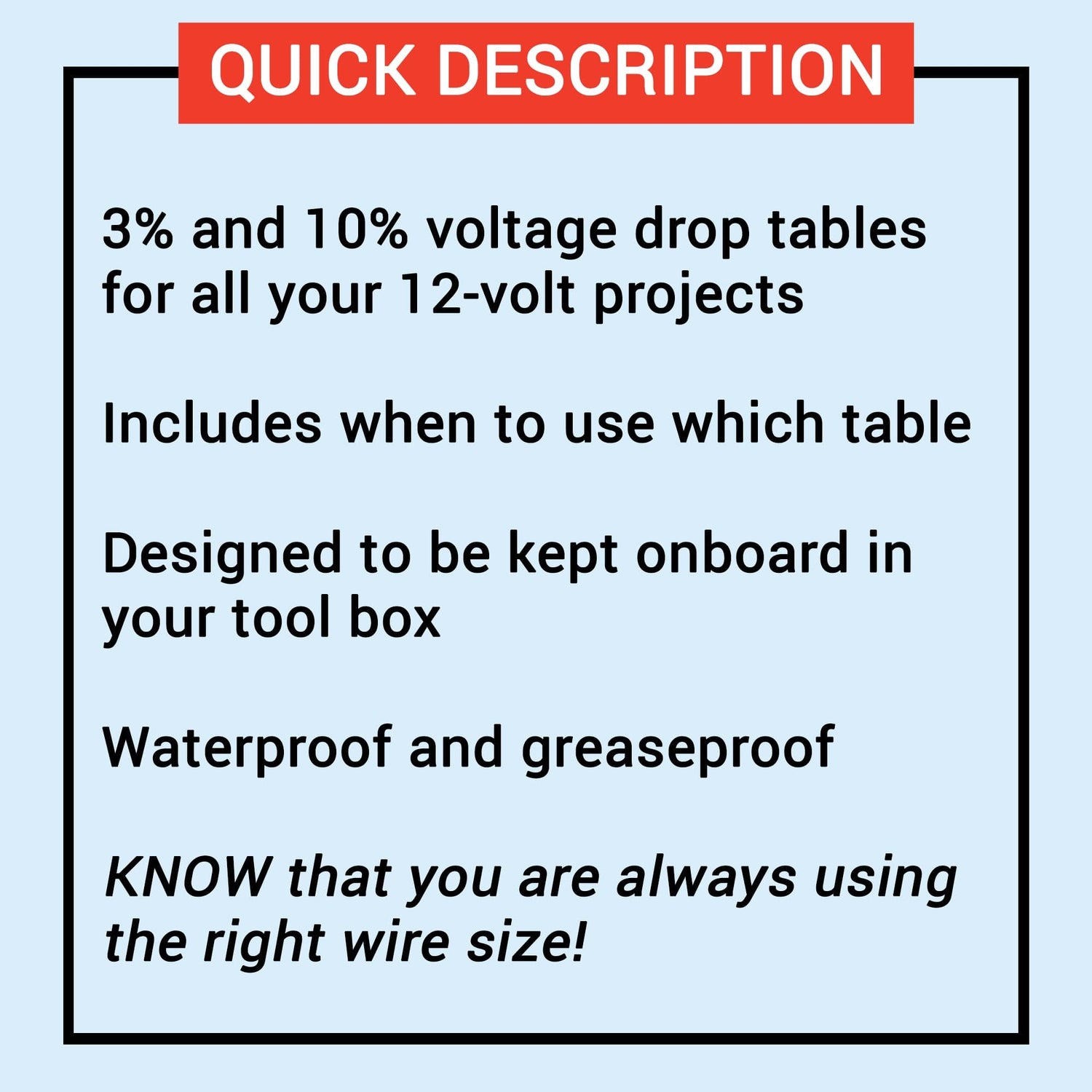 12 Volt Wiring Size Chart