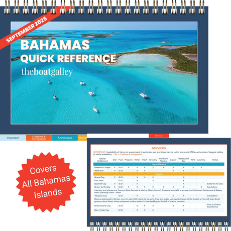 Bahamas quick reference guide with a scenic image of a tropical island and blue water.