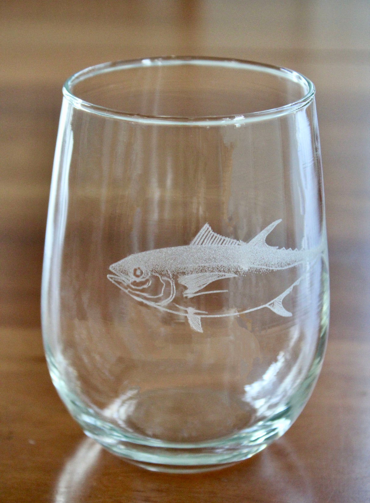 Bluefin Tuna Laser Engraved Glasses - Pelagic Fishing Gift