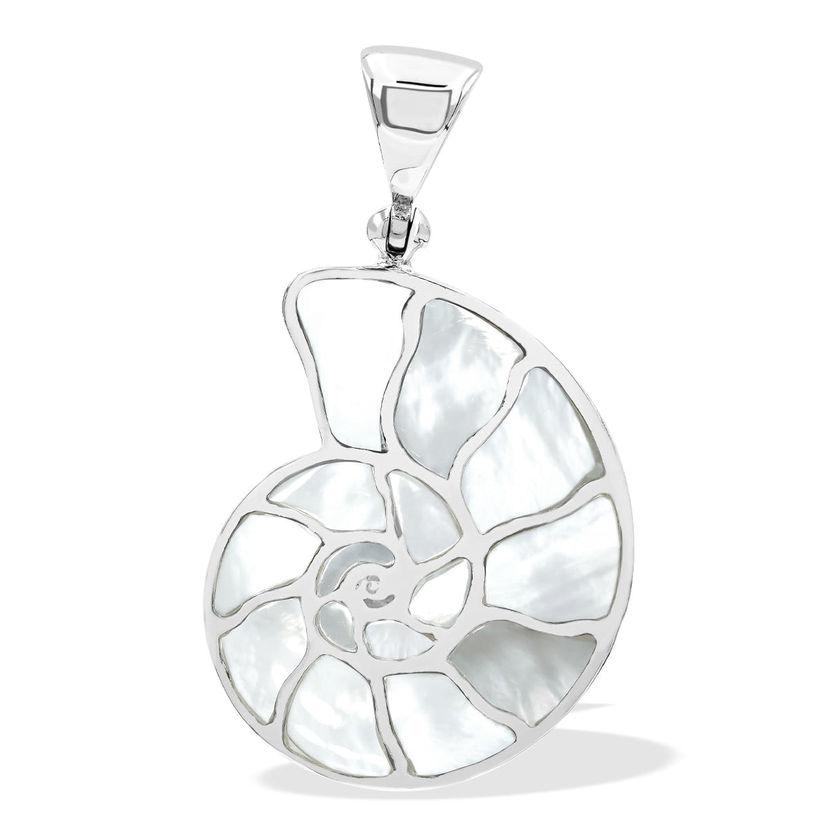 Starborn Mother of Pearl Inlay Nautilus Ammonite Pendant