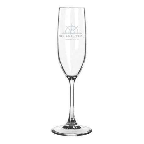 Engraved Acrylic Champagne Flute with Helm