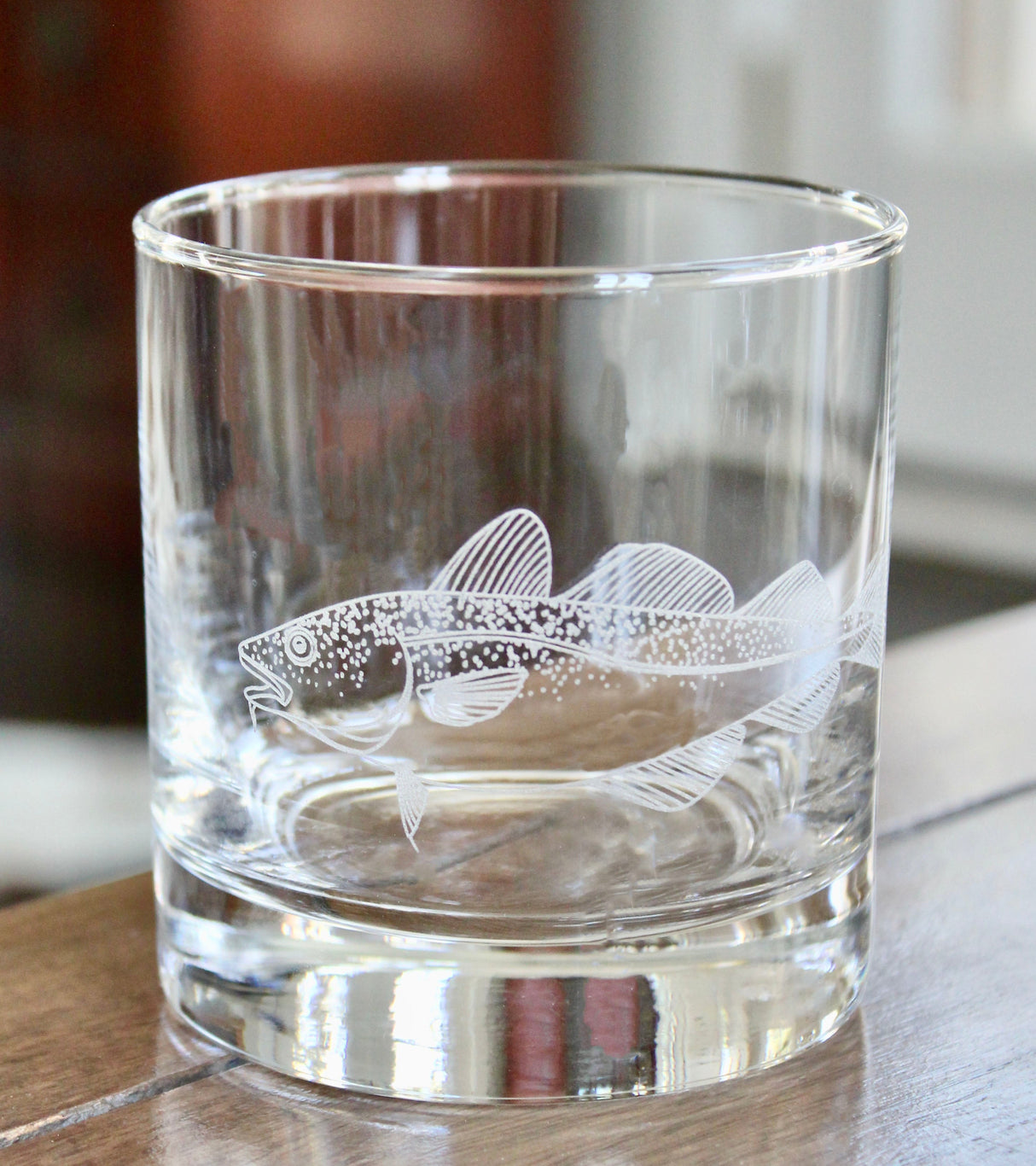 Cod Fish Laser Engraved Glasses - Fishing Gift