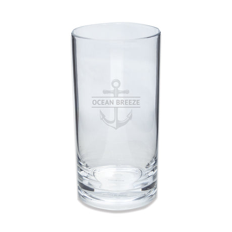 Engraved Acrylic Highball Glass with Anchor
