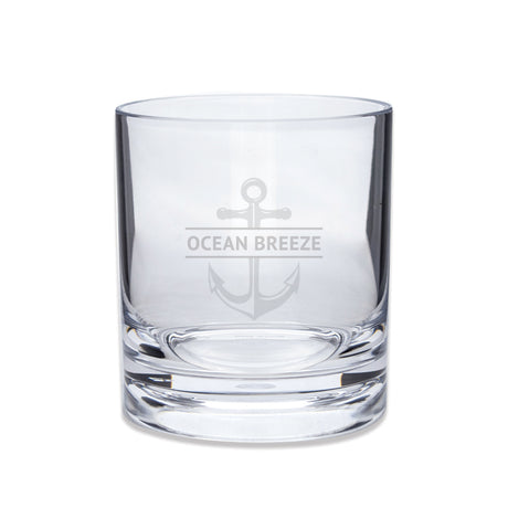 Engraved Acrylic Rocks Glass with Anchor