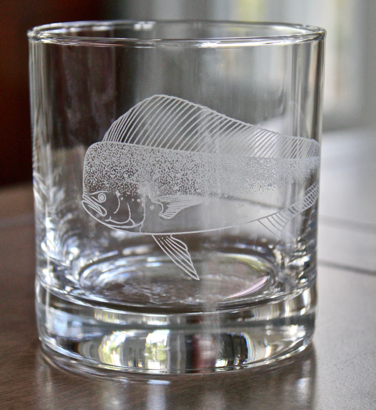 Dolphinfish (Mahi-Mahi) Laser Engraved Glasses