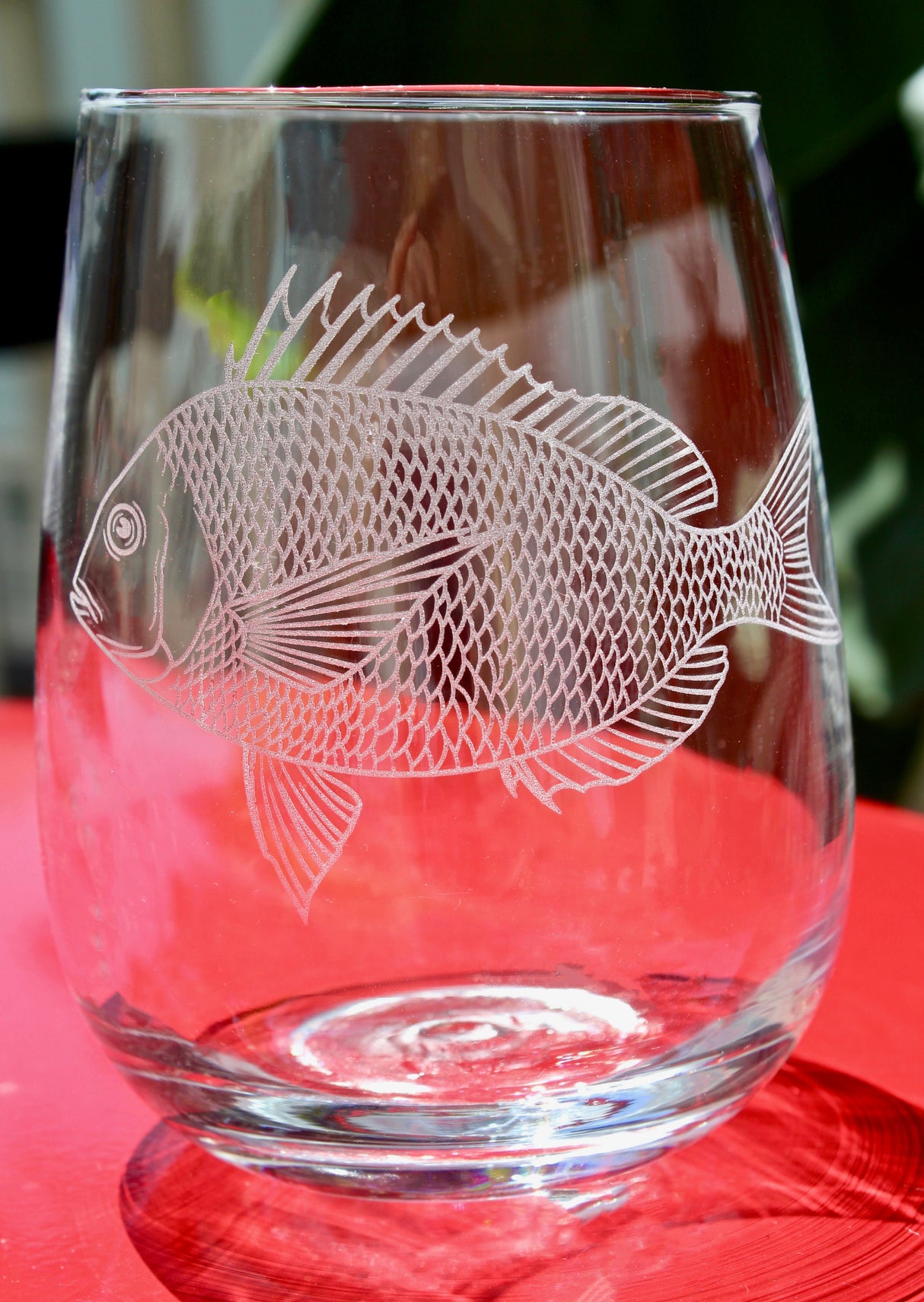 Scup (Porgy) Fish Laser Engraved Glasses