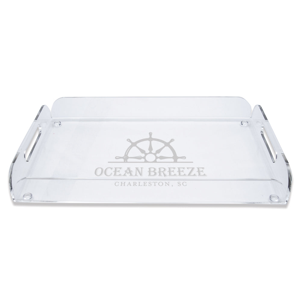 Engraved Acrylic Serving Tray with Helm