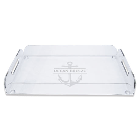Engraved Acrylic Serving Tray with Anchor