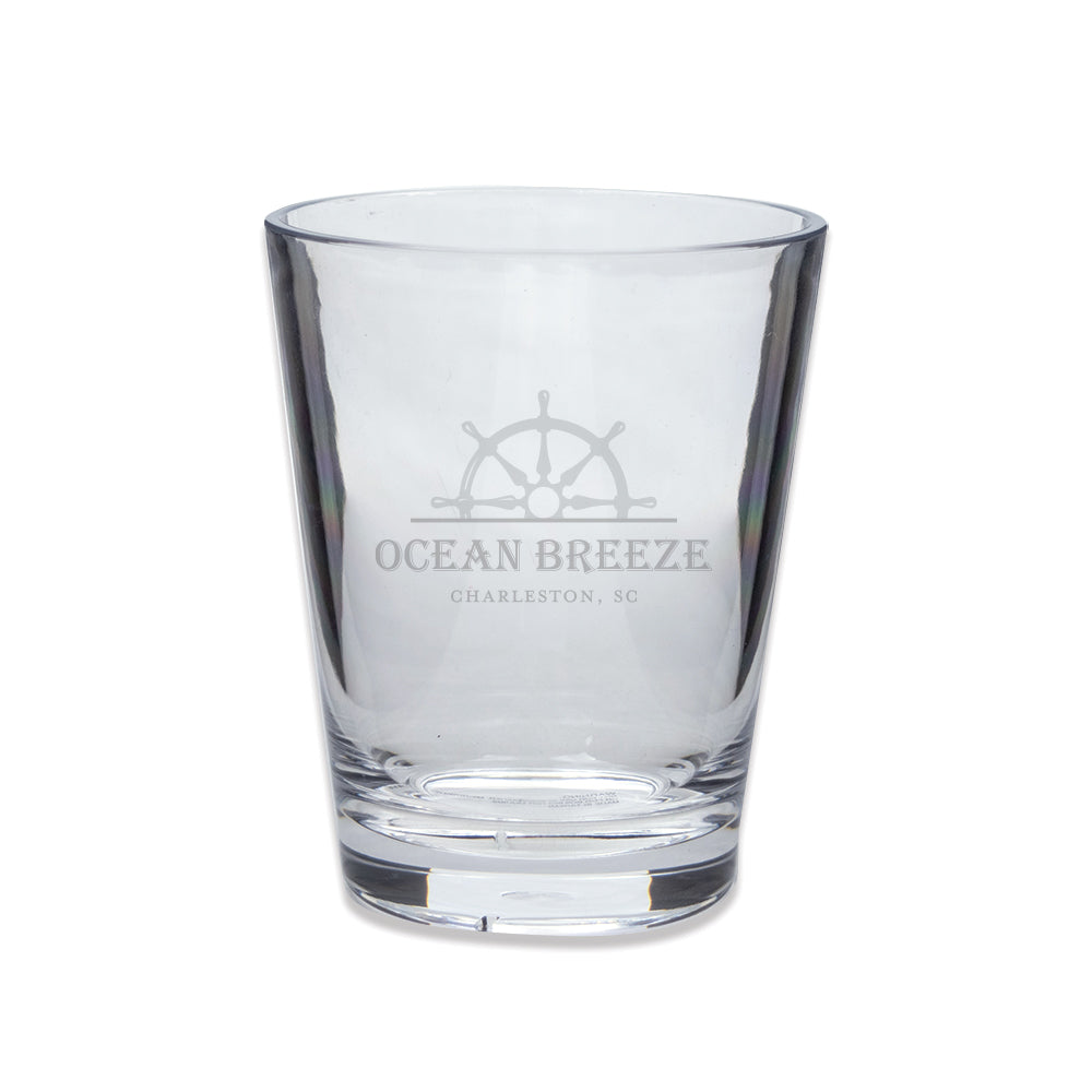Engraved Acrylic Short Drinking Glass with Helm
