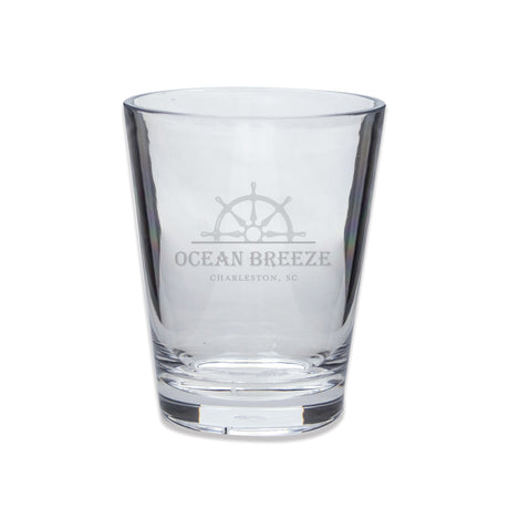Engraved Acrylic Short Drinking Glass with Helm