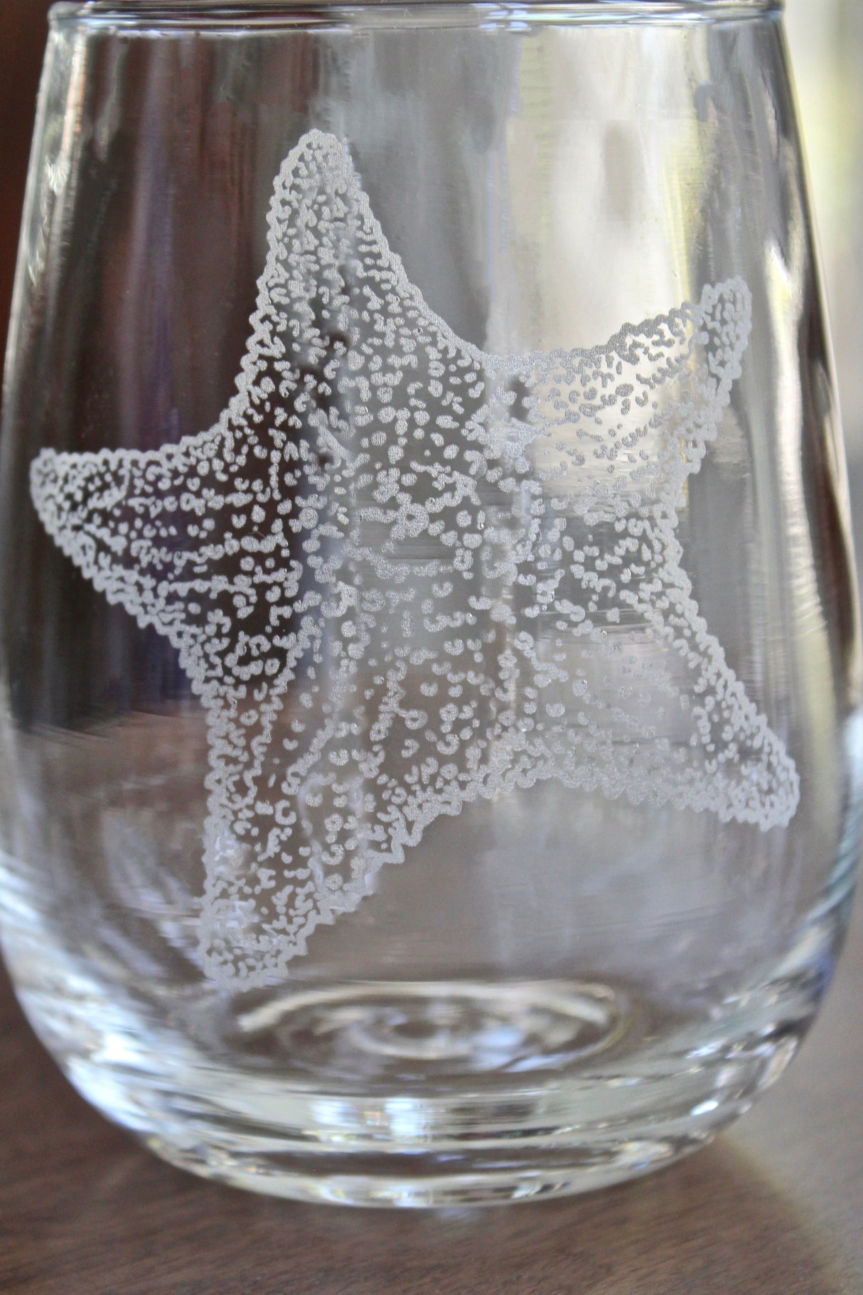 Starfish Laser Engraved Glasses - Sea Creature Gift