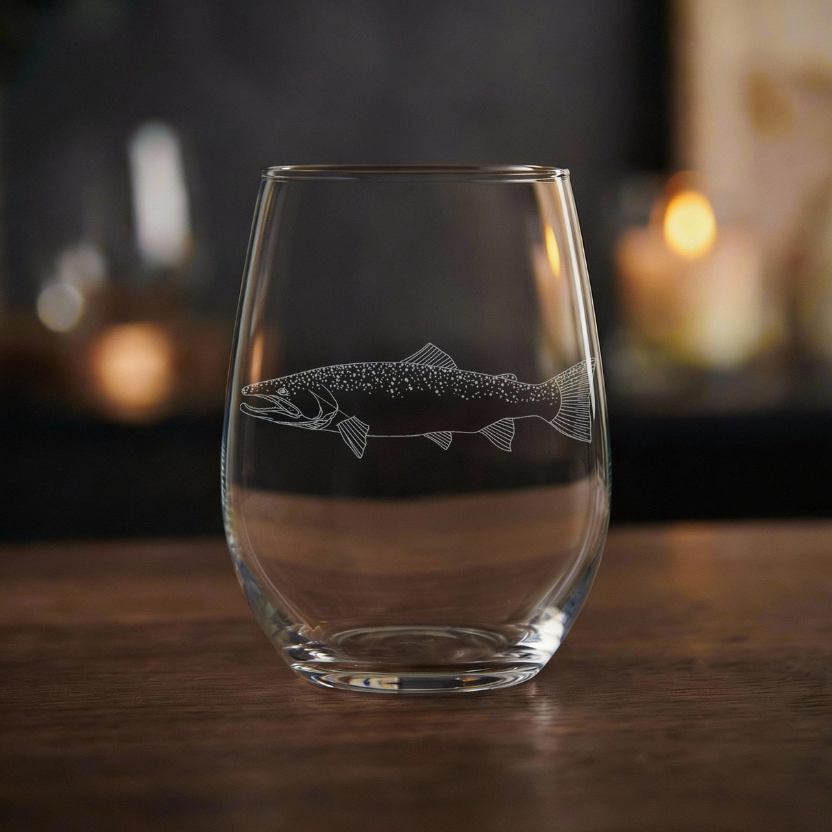 Steelhead Trout - Laser Engraved Glasses - Fishing Gift