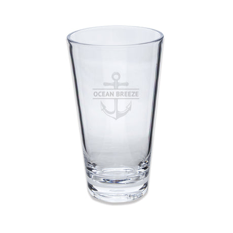 Engraved Acrylic Tall Drinking Glass with Anchor