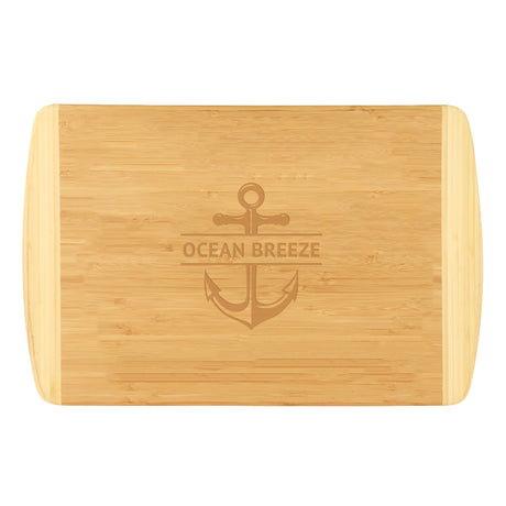 Engraved Bamboo Cutting Board with Anchor