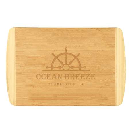 Engraved Bamboo Cutting Board with Helm