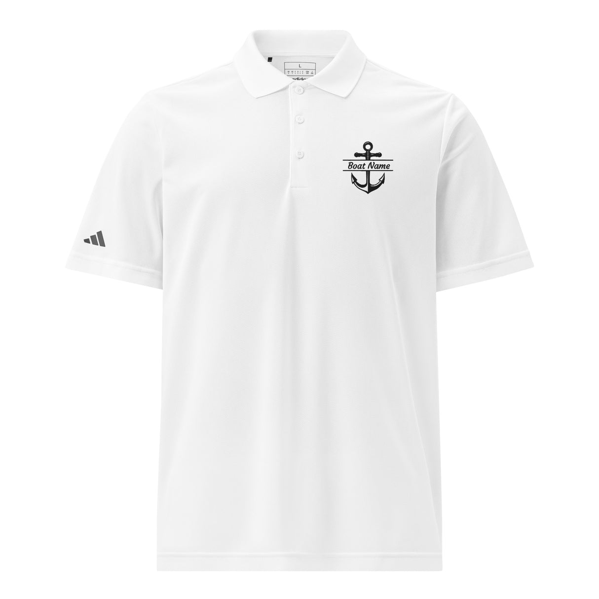 Personalized adidas Sport Polo - Boat Name
