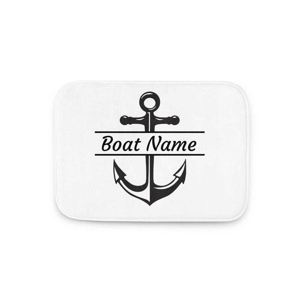 Personalized Memory Foam Bath Mat - Boat Name