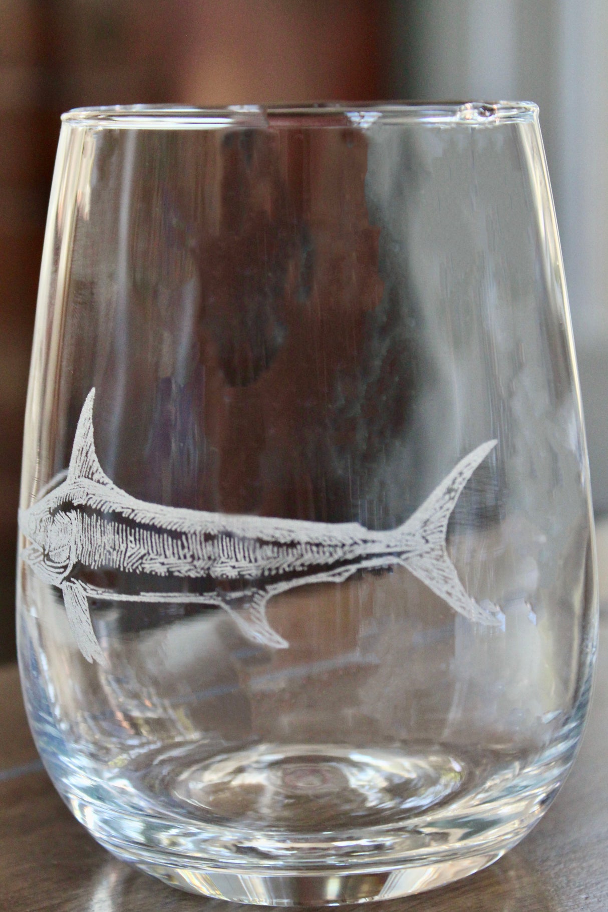 Swordfish Laser Engraved Glasses - Pelagic Fishing Gift