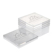 Engraved Acrylic Coasters with Helm - Set of Four