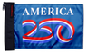 America 250 12"x18" Forever Wave Flag for Boats