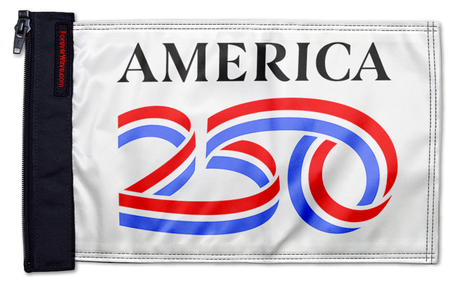 America 250 12"x18" Forever Wave Flag for Boats
