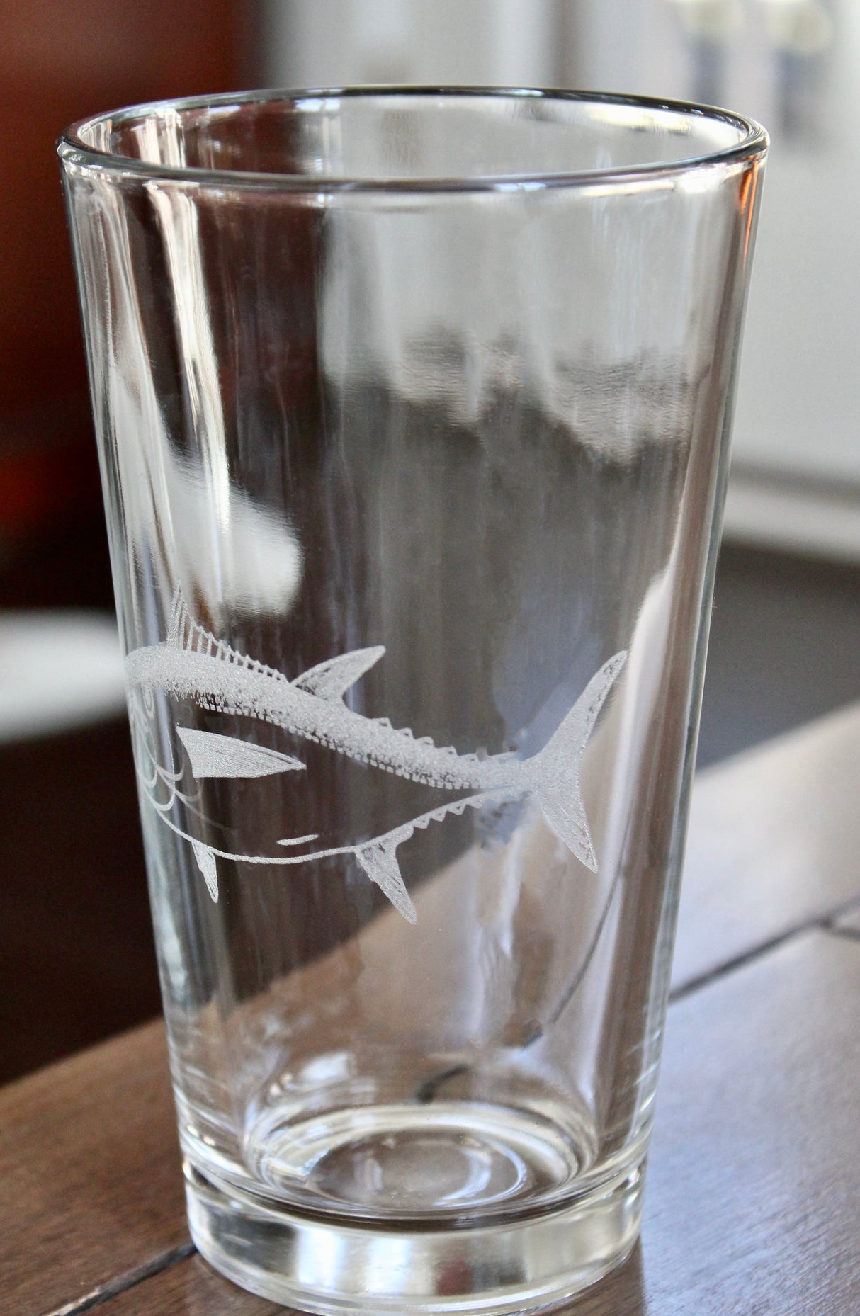 Big Eye Tuna Laser Engraved Glasses - Pelagic Fishing Gift