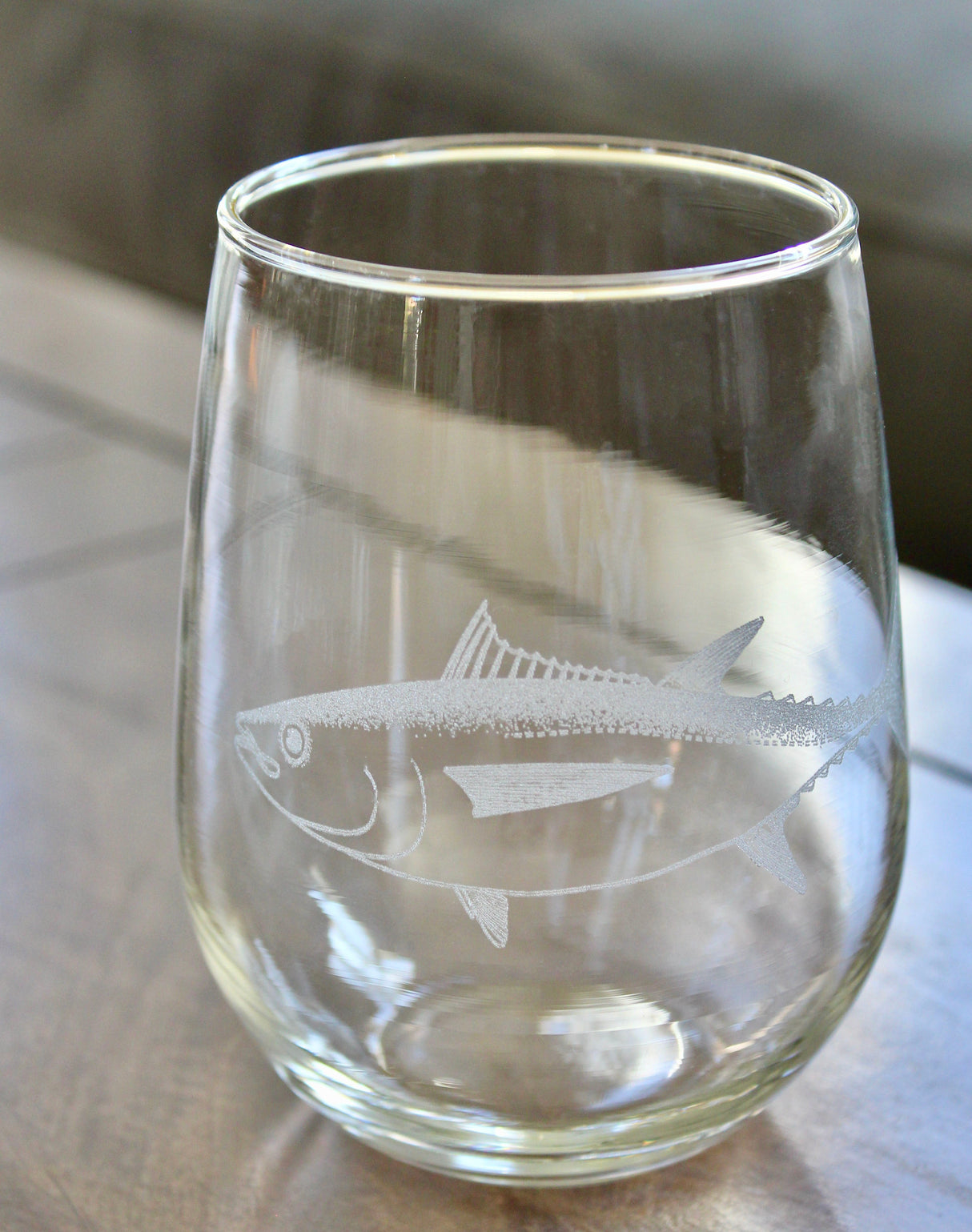 Big Eye Tuna Laser Engraved Glasses - Pelagic Fishing Gift