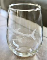Big Eye Tuna Laser Engraved Glasses - Pelagic Fishing Gift
