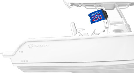 America 250 12"x18" Forever Wave Flag for Boats