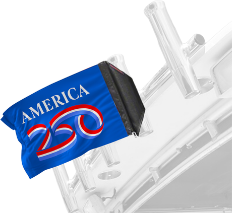 America 250 12"x18" Forever Wave Flag for Boats