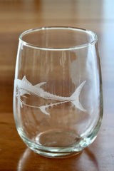Bluefin Tuna Laser Engraved Glasses - Pelagic Fishing Gift
