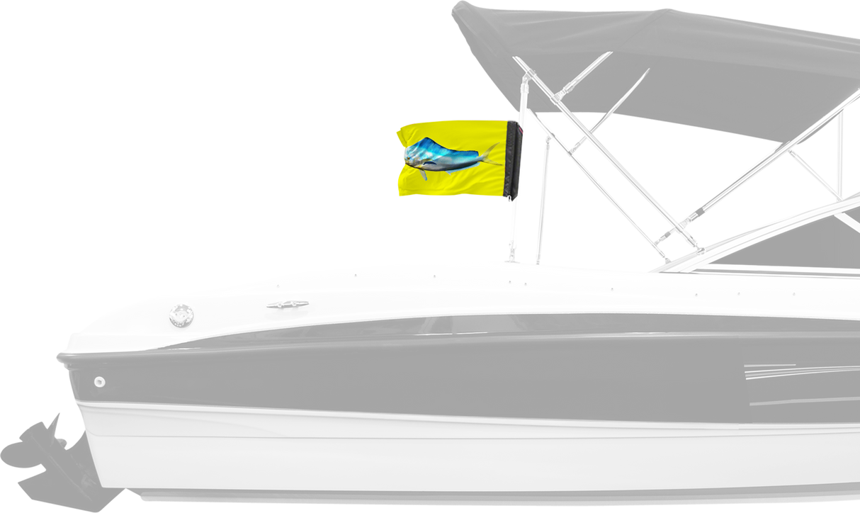 Dolphin 12"x18" Forever Wave Flag for Boats