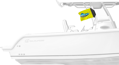 Dolphin 12"x18" Forever Wave Flag for Boats