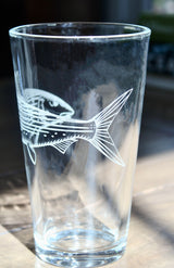 Bonefish Laser Engraved Glasses