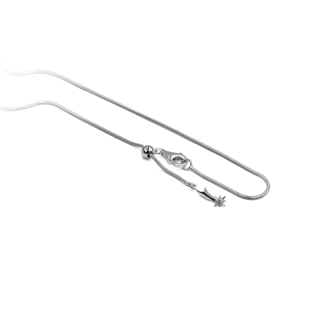 Starborn 22" Adjustable Sterling Silver Chain with Slide Ball – Box & Snake Styles