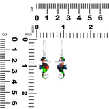 Starborn Ammolite Seahorse Earrings in Sterling Silver