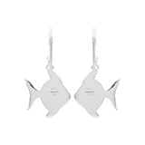 Starborn Ammolite Fish Shaped Earrings in Sterling Silver