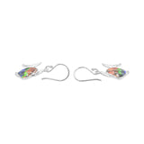 Starborn Ammolite Fish Shaped Earrings in Sterling Silver