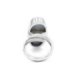 Starborn Cassiopeia Seas Quartz Drusy Oval Ring in Sterling Silver