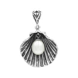 Starborn Seashell Pendant with Freshwater Pearl in Sterling Silver