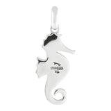 Starborn Mother Of Pearl Inlay Seahorse Pendant in Sterling Silver