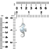 Starborn Mother Of Pearl Inlay Seahorse Pendant in Sterling Silver
