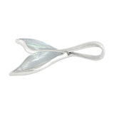 Starborn Mother of Pearl Whale Tail Pendant in Sterling Silver