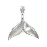 Starborn Mother of Pearl Whale Tail Pendant in Sterling Silver