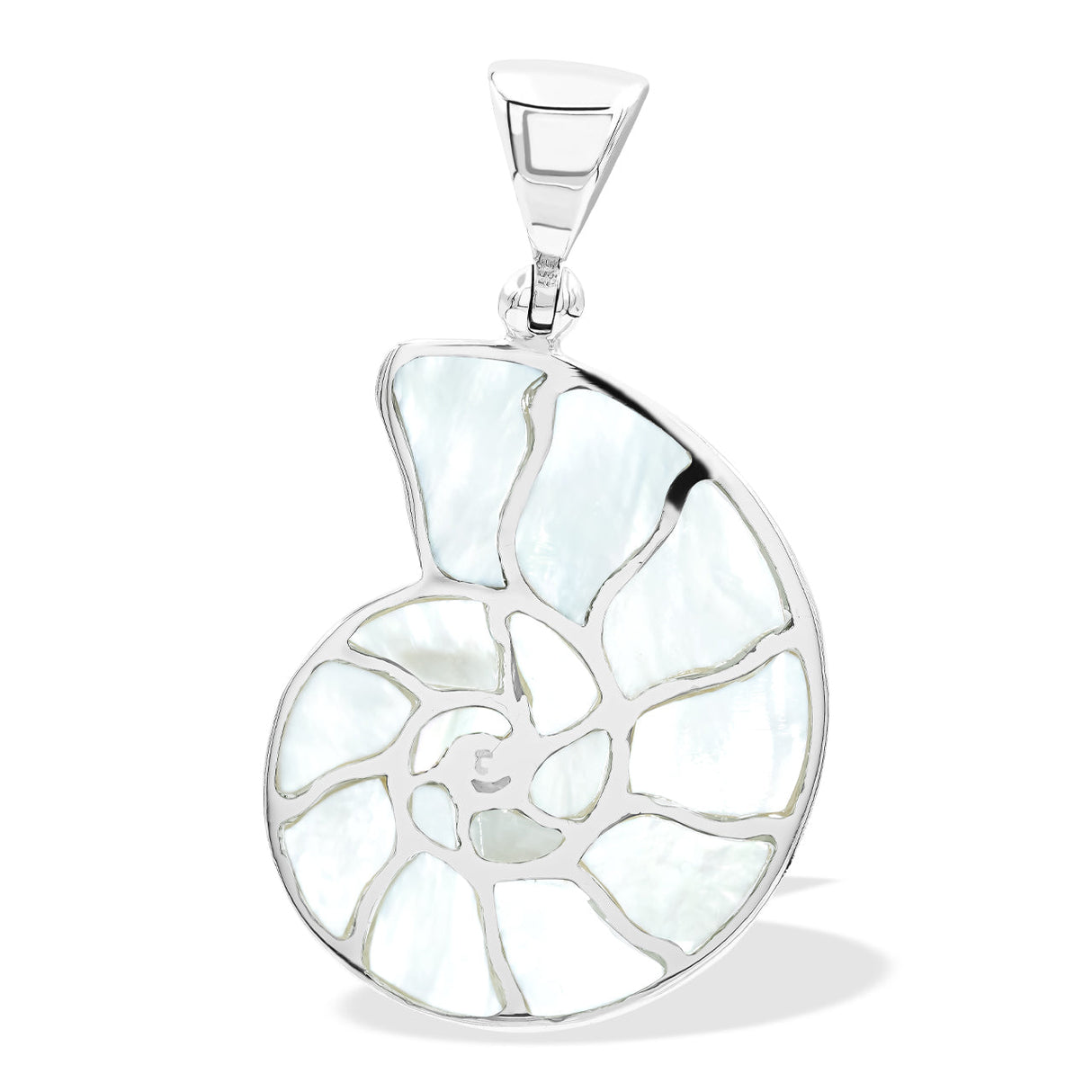 Starborn Mother of Pearl Inlay Nautilus Ammonite Pendant