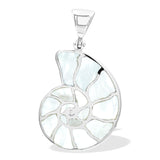 Starborn Mother of Pearl Inlay Nautilus Ammonite Pendant