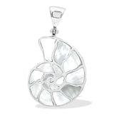 Starborn Mother of Pearl Inlay Nautilus Ammonite Pendant