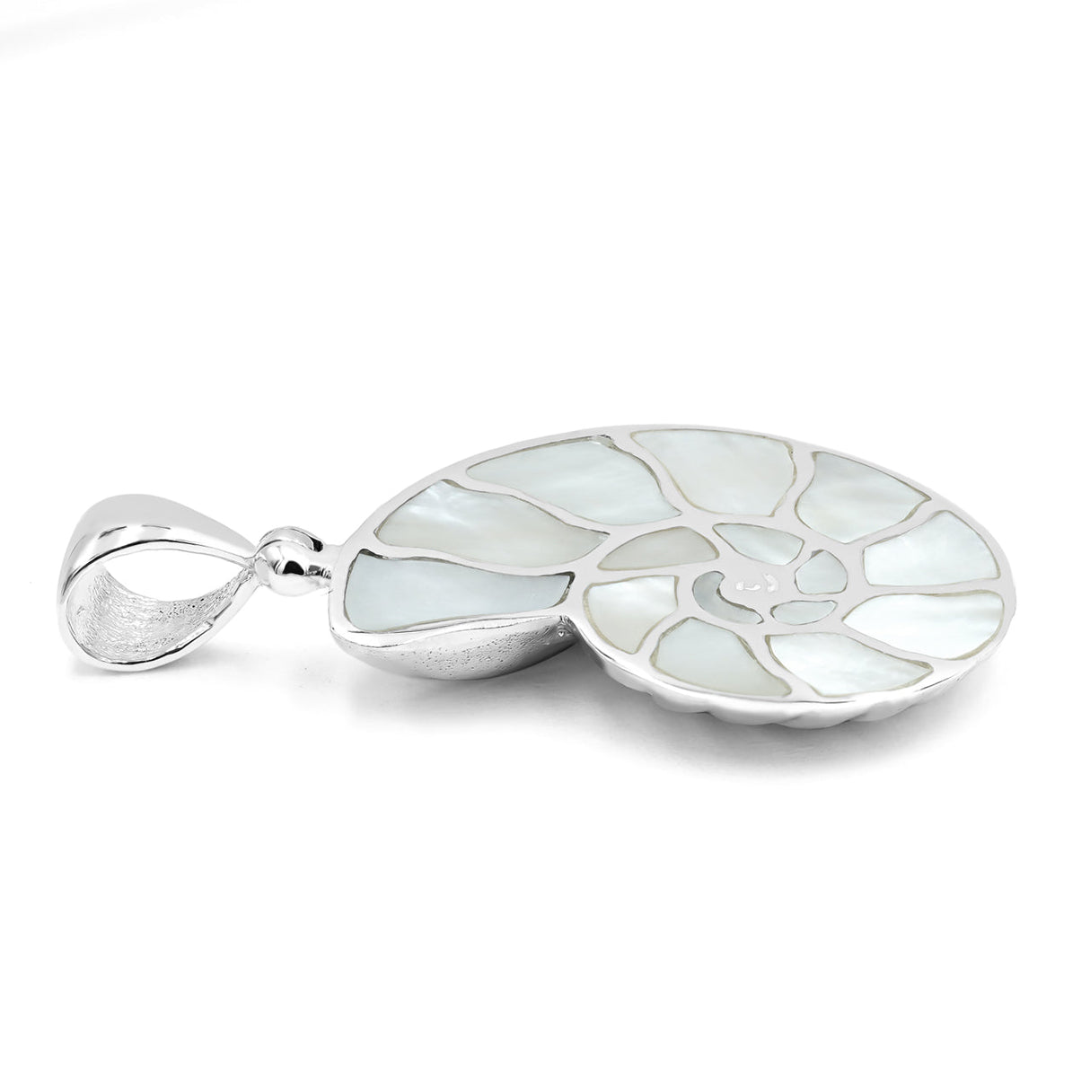 Starborn Mother of Pearl Inlay Nautilus Ammonite Pendant
