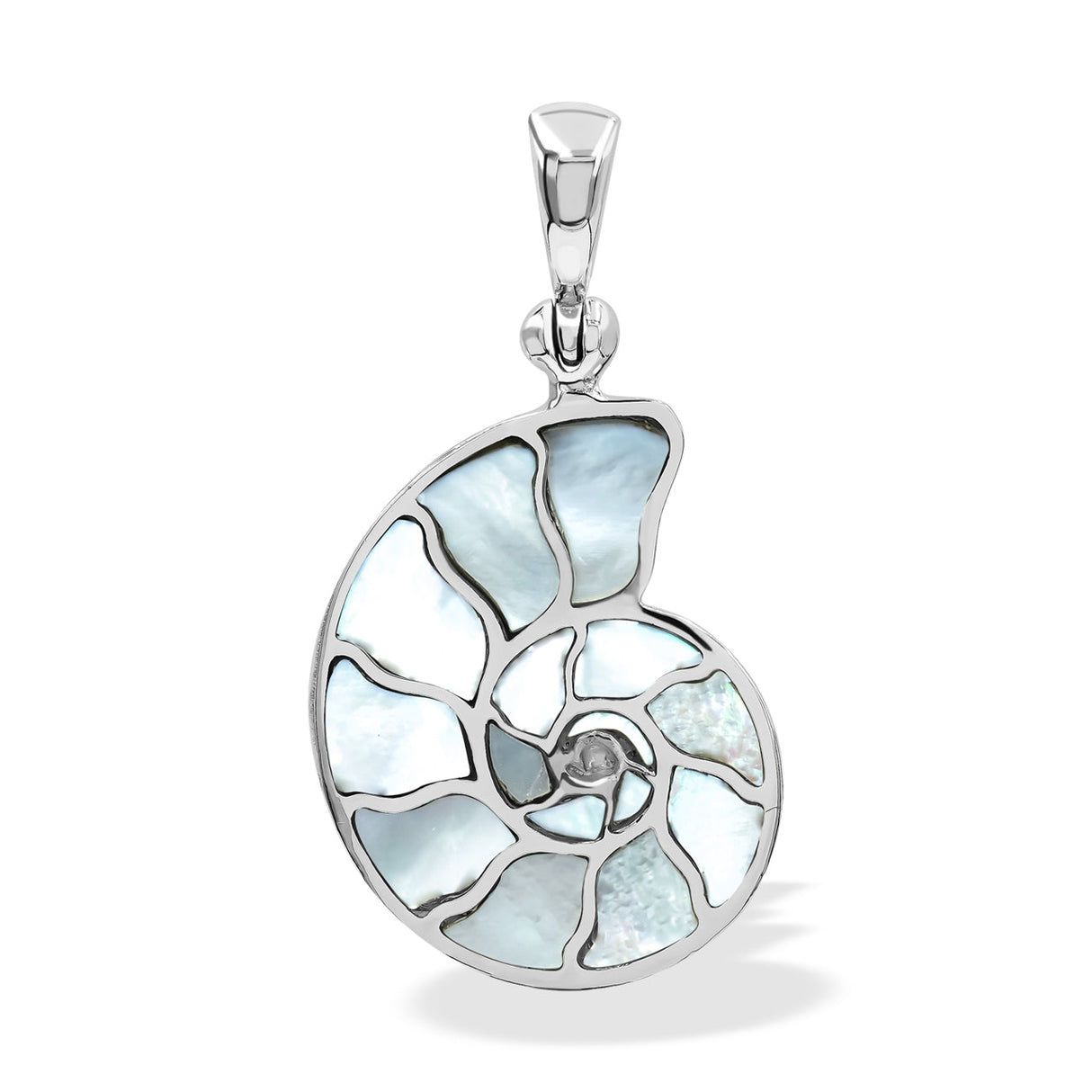 Starborn Mother of Pearl Inlay Nautilus Ammonite Pendant